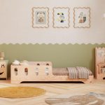 Kinderbetten 140x190 in naturbelassenem Holz mit kindersicherer Verarbeitung und integriertem Stauraum für das Kinderzimmer